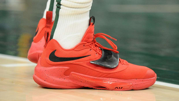 Nike Zoom Freak 3 worn by Giannis Antetokounmpo.
